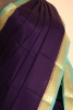 Contrast Classic Pure Mysore Crepe Silk Saree
